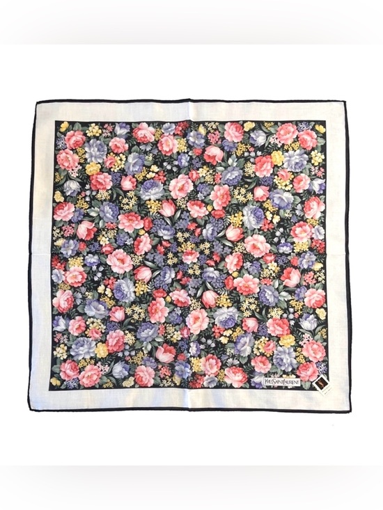 Yves Saint Laurent Accessories - NWT Vintage YSL Yves Saint Laurent Floral Scarf Handkerchief